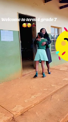 Playful Interaction Outside Grade 7 Classroom