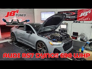 AUDI RS7 JB4 + BMS INTAKE DYNO!! 698 WHP