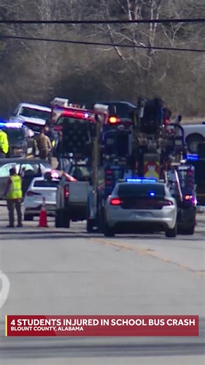 BREAKING: Four students were transported to Children’s of Alabama for evaluation with minor injuries. There were 26 students on board when the school bus rolled over, according to Blount County Superintendent Rodney Green. They were mostly elementary students. #breakingnews #alabama #crash #traffic