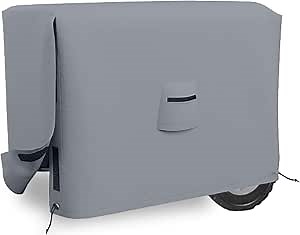 Covers & all Outdoor Generator Cover, 18 Oz Heavy Duty Waterproof UV & Weather Resistant, Universal Portable Equipment Storage Protector with Air Vents & Drawstrings (32"W X 24"D X 24"H, Grey)