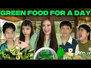 GREEN FOOD FOR A DAY! | FAMILYAY