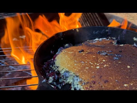I Baked Wild Berry Cobbler Over the Fire: Foraged Salal, Blackberry, Huckleberry Dessert