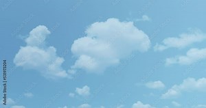 Cumulus clouds form against brilliant blue sky growth Blue sky and Seamless clouds Time lapse nature rolling puffy cloud oxygen moving Time lapse white clouds Puffy fluffy blue sky in background art
