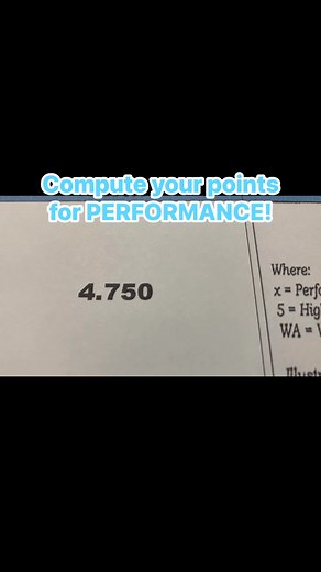 Learn how to compute your points for performance. Let’s go! #ECP #HelpingTeachers #reelsvideoシ | Marcial Mendoza Acha Jr.
