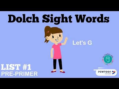 Dolch Pre-Primer Sight Word Practice