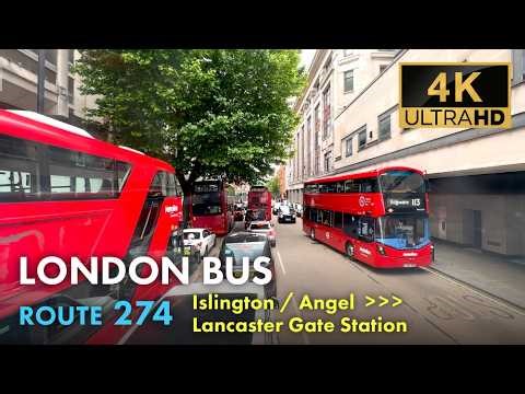 London Bus Ride, Route 274, Double Decker, 4K Virtual Tour.