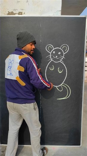 Cute Rat Drawing Challenge 🐀😍 | #RatDrawing #SapnaDrawing #art #rat #chuha #challenge #shorts