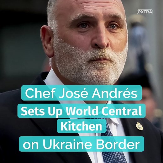 Chef José Andrés sets up World Central Kitchen on Ukraine border. 🙏🇺🇦 | Extra