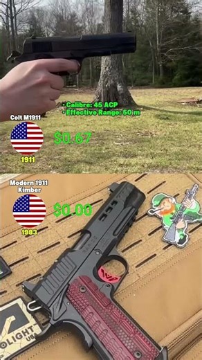 The Legend of Colt 1911 🇺🇸 A Hundred Years of Evolution in One Video! #shorts