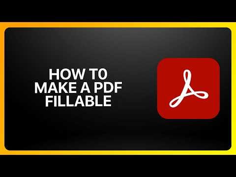 How To Make a PDF Fillable in Adobe Acrobat! Tutorial