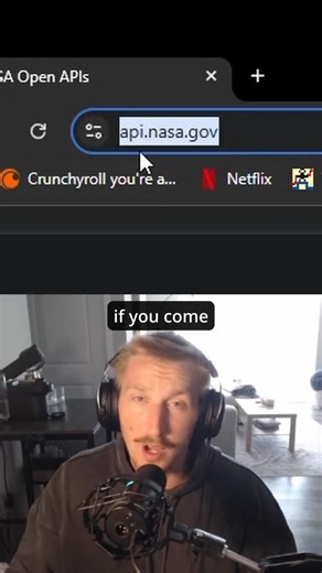 Nick Amato on Instagram: "Free NASA API access 😎 Finding reliable data sources can be tough when trying to start a side project. Luckily, NASA provides an official API that can meet your data needs! There’s tons of really cool endpoints offered from this that are worth checking out. If you’re looking for a fun side project, the Mars weather reports are a super cool starting point. This also serves as a good starting point for people looking to practice using APIs! Drop a follow for more free co