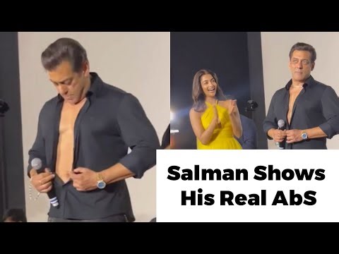 No VFX, Original Body Salman KHAN REMOVES T shirt & Shows off his ABS | KKBKKJ