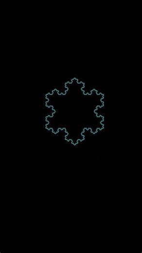 I Made a Snowflake With Recursion ❄️ #python #coding #shorts