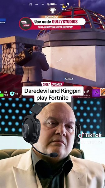 Daredevil and Kingpin Dominate Fortnite Battle