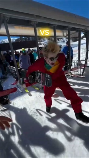 Normal Snowboarders VS Joker #shorts #skills #tricks #snowboarding #snow #respect #fails