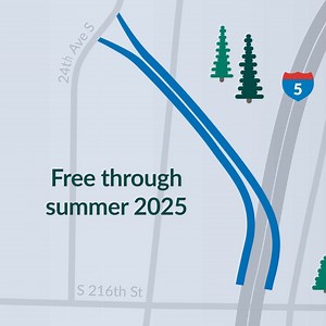 Traffic has a new workaround. The first mile of the new SR 509 Expressway between I-5 and 24th Ave. S. is now open. It’s an alternate route designed to help manage congestion on I-5 and other local roads. Try it free through summer! 👏 | WSDOT