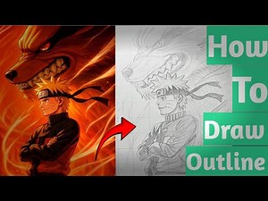How To Draw Naruto Uzumaki With Kurama ( Nine -Tails - Fox ) | Naruto Drawing Step By Step Tutorial