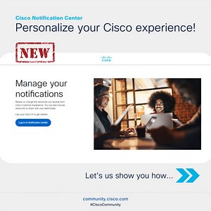 Keeping your business in the loop on important Cisco developments is easy. 👀 Stay up to date on a range of topics including renewal notifications, product notices, #CiscoTAC updates, and adoption information by customizing your preferences in Cisco Notification Center. Create a CCOID and log in with your existing credentials to begin exploring your personalization options today! ☑️ Learn how: http://cs.co/6183mMF7d ☑️ Visit Cisco Notification Center: http://cs.co/6185mMF75 #CiscoCX #CiscoCommun