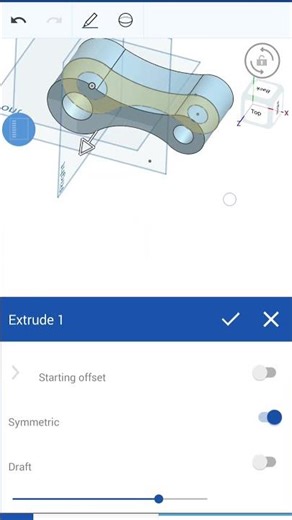 Symmetric Extrude Onshape #3d #design #onshape #drawing