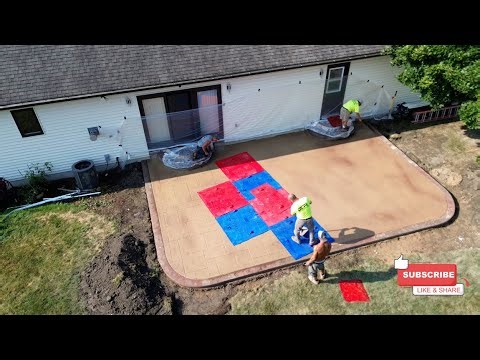 How to stamp a patio the EASY way!