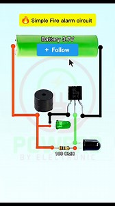 Fire Detector Circuit Using BC547 #electrical #electricalwork #powerdbyelectric #diagram #electric #usareels #electricity #usa #electrical #firealarm #fire | Powerd By Electronic