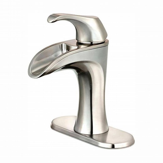 Reviews for Pfister Brea Single Handle Single Hole Bathroom Faucet with Deckplate in Brushed Nickel | Pg 3 - The Home Depot