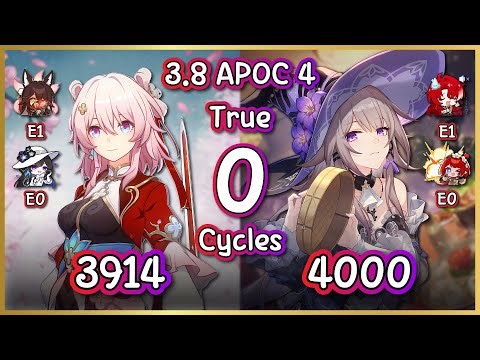 3.8 APOC4 True 0 Cycles : Hunt March7th & The Herta 3914+4000 score clear!