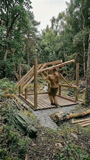 I Built a Shelter Starting With Just a Tarp