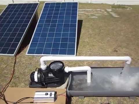 Swimming pool solar panels energy saving pump