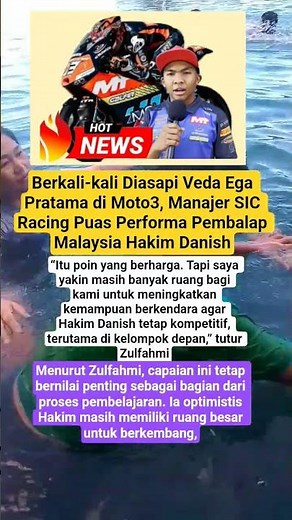 Berkali-kali Diasapi Veda Ega Pratama di Moto3, Manajer SIC Racing Puas Performa Hakim Danis