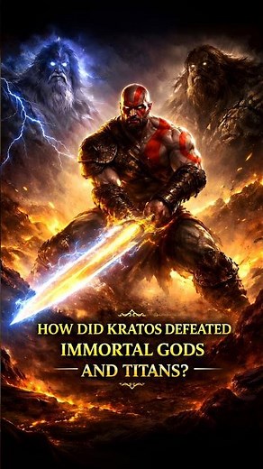How Did Kratos Defeat Immortal Gods and Titans? #godofwar #kratos #gamingshorts