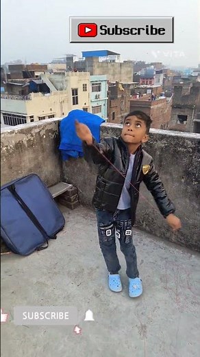 small kite fighter # children kite flying # kite festival # kite culture # rooftop kite fighting