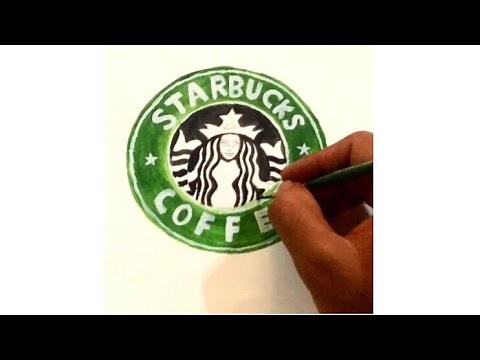 How to draw STARBUCKS logo | TUTORIAL