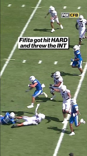 The BYU defense brought the BOOM on this hit 😤 #CFB #BYU #football