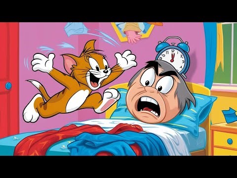 Tom and Jerry Alarm Clock Fight 🛏️⏰ | Bed Jump Funny Poem for Kids