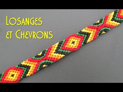 Friendship bracelet Diamonds and Chevrons (Intermediary)