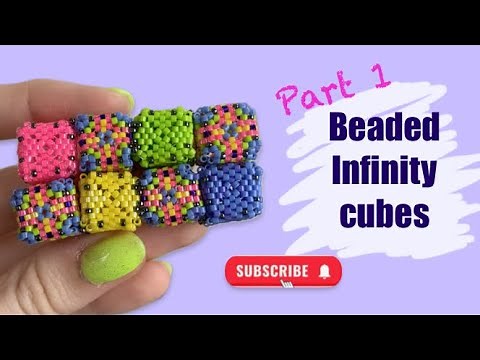 Beaded infinity cubes tutorial part one: how to make a beaded cube
