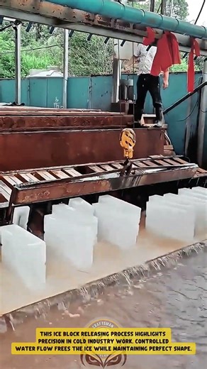Ice Block Releasing Process using Industrial Freezing System –Good Tools and Machinery in Daily Work