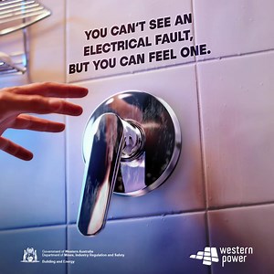 If you feel a shock or tingle when you touch a tap, power point or appliance, report it immediately to Western Power on 13 13 51. | Western Power