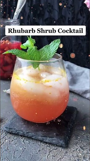 Rhubarb Shrub and Cocktail | Garlic Head Recipes