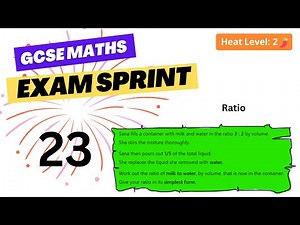 GCSE Maths Exam Sprint Series 23:Can You Solve This Ratio Challenge? | Mixture Maths Question✅