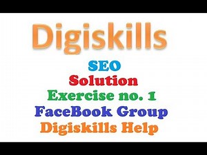 Digiskills SEO Exercise no. 1 Solution