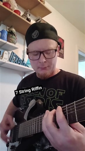7 string metal/rock guitar riff (original) #guitarplaying #7string #metal #rock