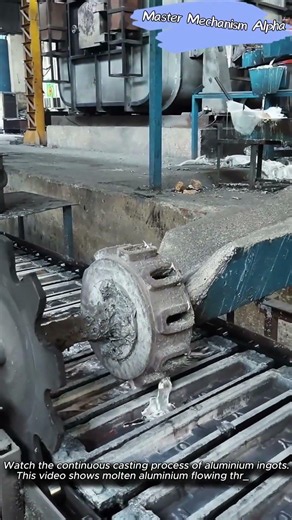 How Aluminium Ingots Are Made #worker #process #metal #foundry #industry