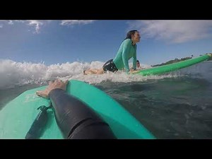 Boogie Boarding at Pine Trees beach on the Big Island of Hawaii