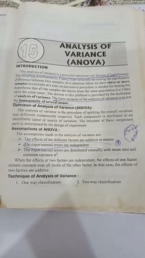 ANOVA in statistics