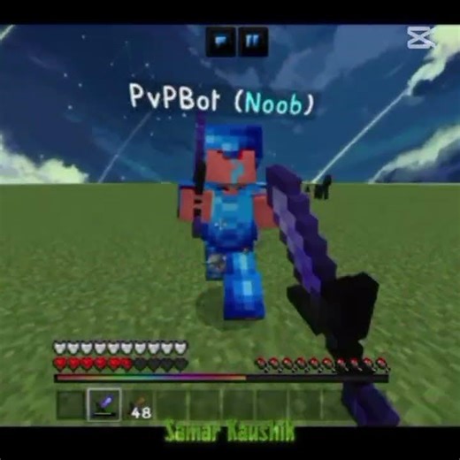 my combo + 360 | PvpBot mod | crafting and building | #minecraft #gaming #samarkaushik