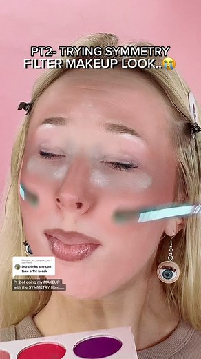 Chaotic Symmetry Makeup Challenge: Shimmery Blue & Teal Eye Makeup