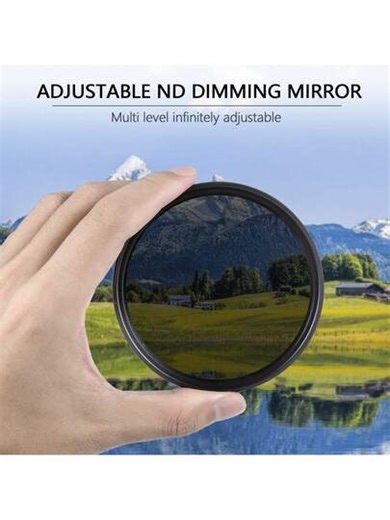 Eonix Filtro lente circolare ND2-400 variabile - Filtro fotocamera in vetro ottico con 8 regolazioni dell'apertura F/Stop (N02-N400), senza effetti di colore, filtro in scala di grigi per fotografia di cascate e paesaggi, controllo della luce, sfumatura fluida, costruzione robusta, adatto per fotografia all'aperto | SHEIN