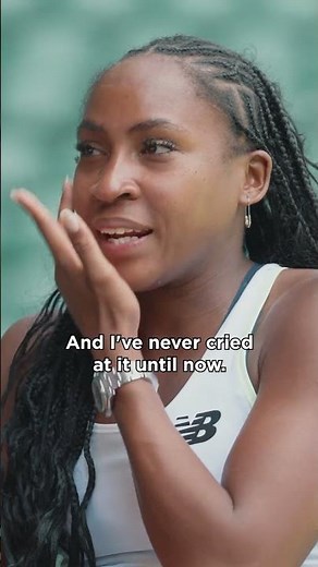 Coco Gauff reacts to her incredible Wimbledon debut 🥲 #Shorts #Tennis #Wimbledon